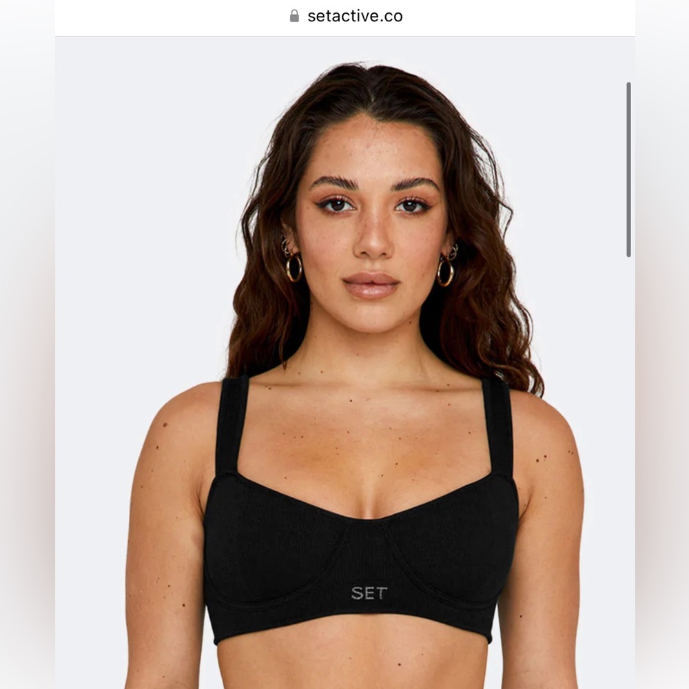 Set Active Contour Bra in Onyx (black) size small
